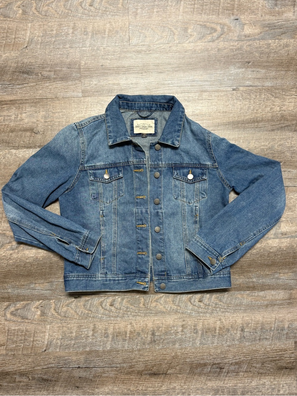 Ashley Vintage Charm Classic Denim Jacket - Blue